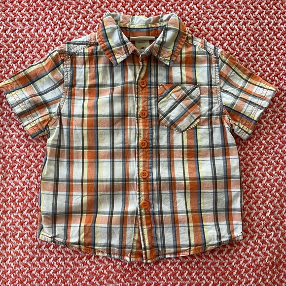 Lot of 3 plaid short sleeved button-down collared shirt for 18-24 months - Picture 4 of 10